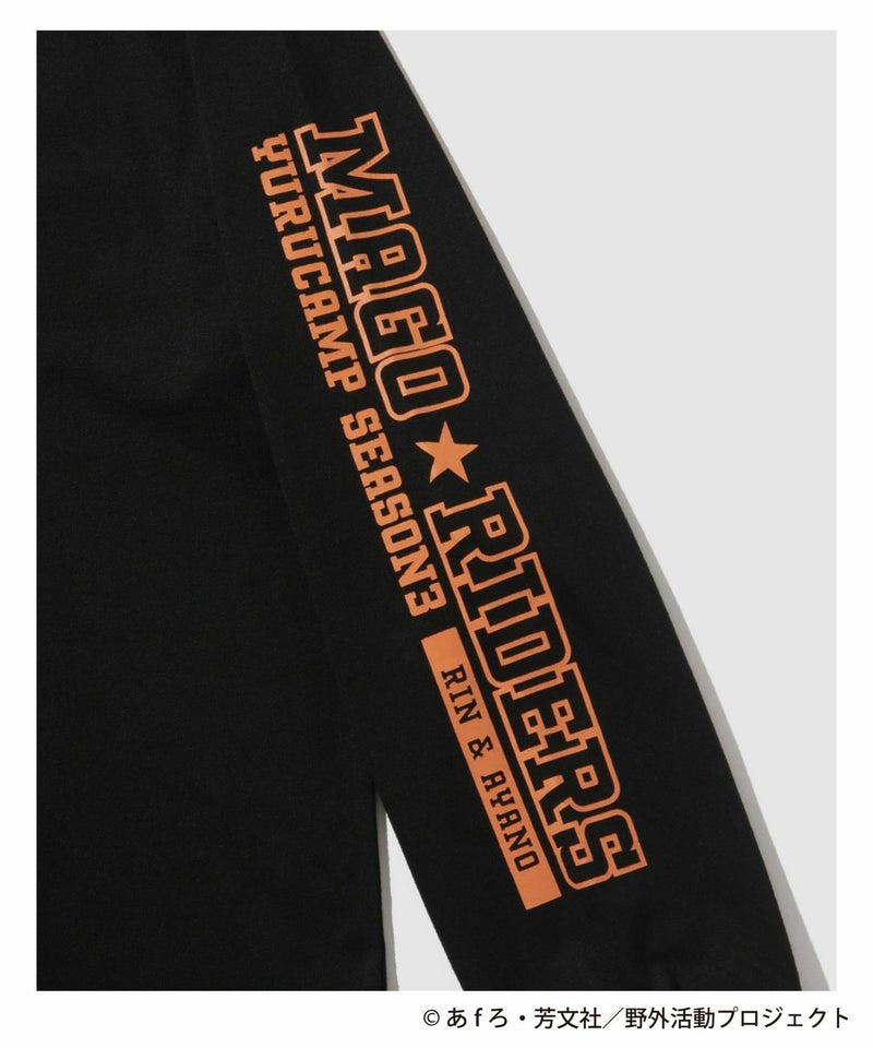 『ゆるキャン△ SEASON３』 袖プリント長袖Tシャツ ブラック メンズ商品画像-6