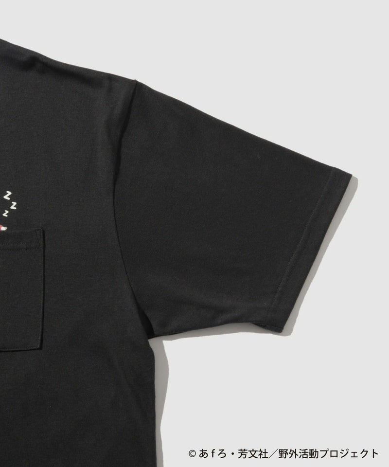 『ゆるキャン△ SEASON3』 バックプリントポケット付きTシャツ ブラック メンズ メール便 対応商品商品画像-6