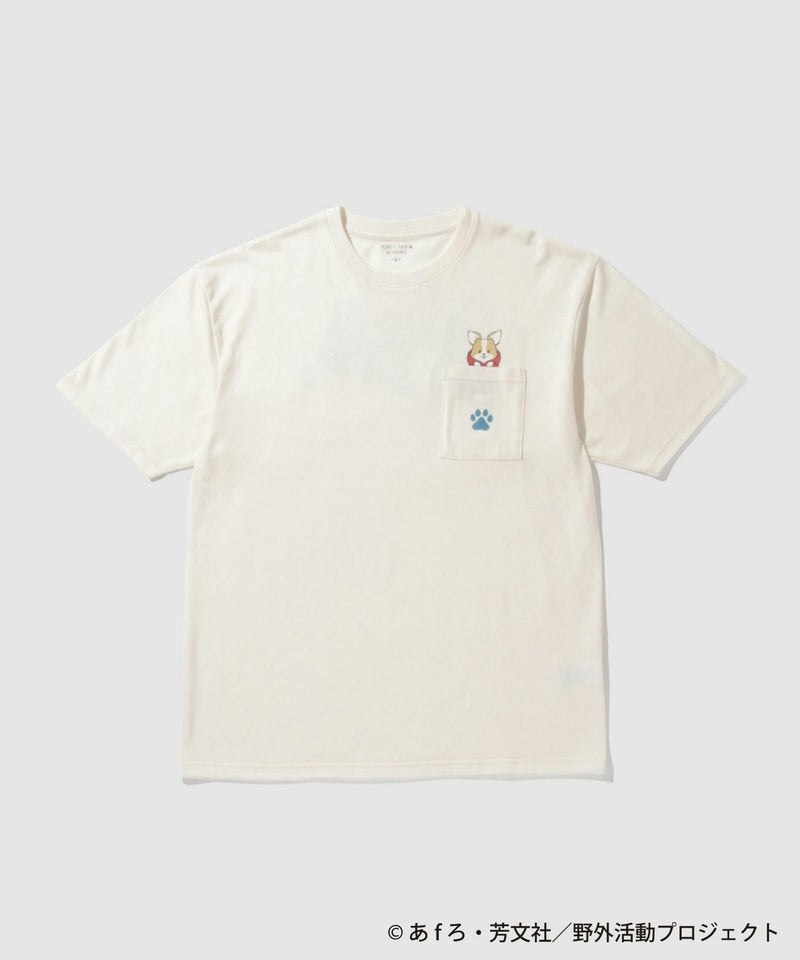 『ゆるキャン△ SEASON３』 バックプリントポケット付きTシャツ ホワイト メンズ メール便 対応商品商品画像-2