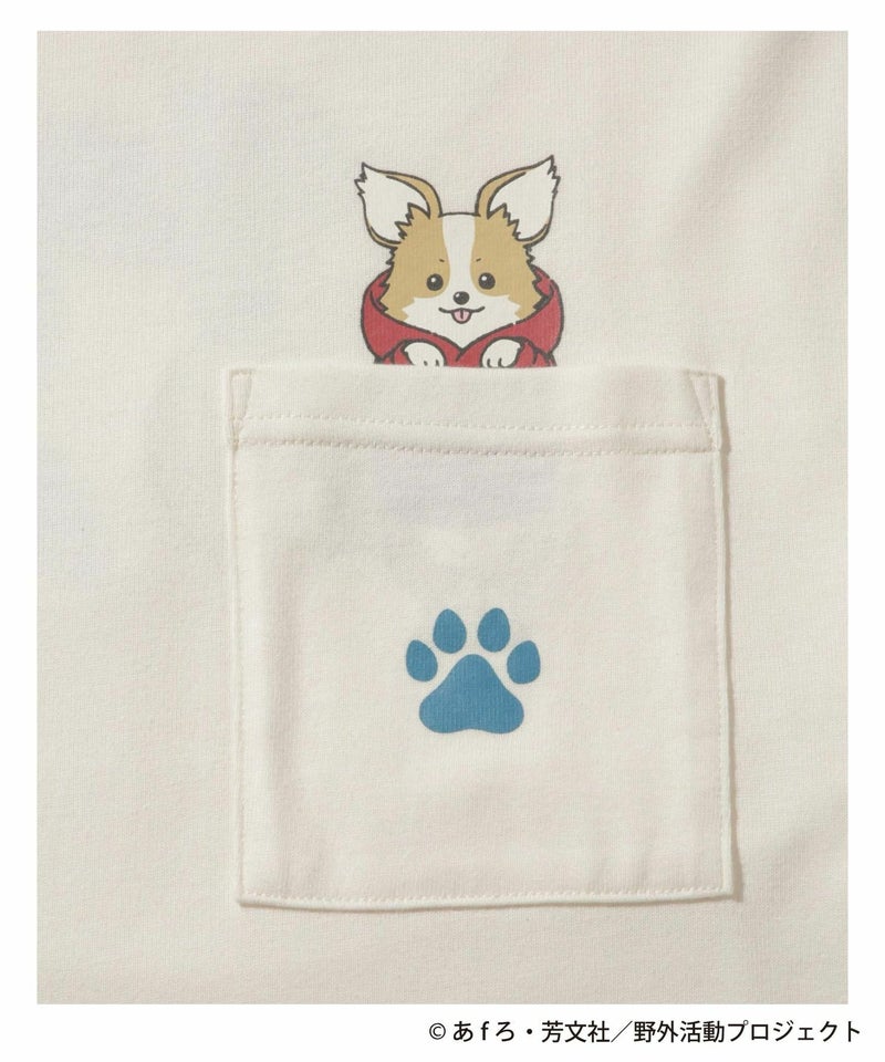 『ゆるキャン△ SEASON3』 バックプリントポケット付きTシャツ ホワイト メンズ メール便 対応商品商品画像-4