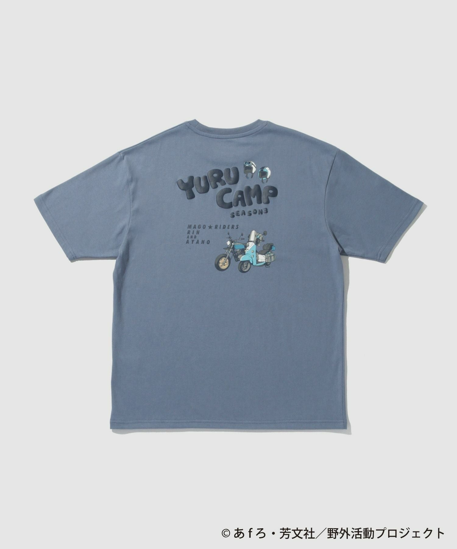 ゆるキャン△ SEASON3』 バックプリントTシャツ ブルー メンズ