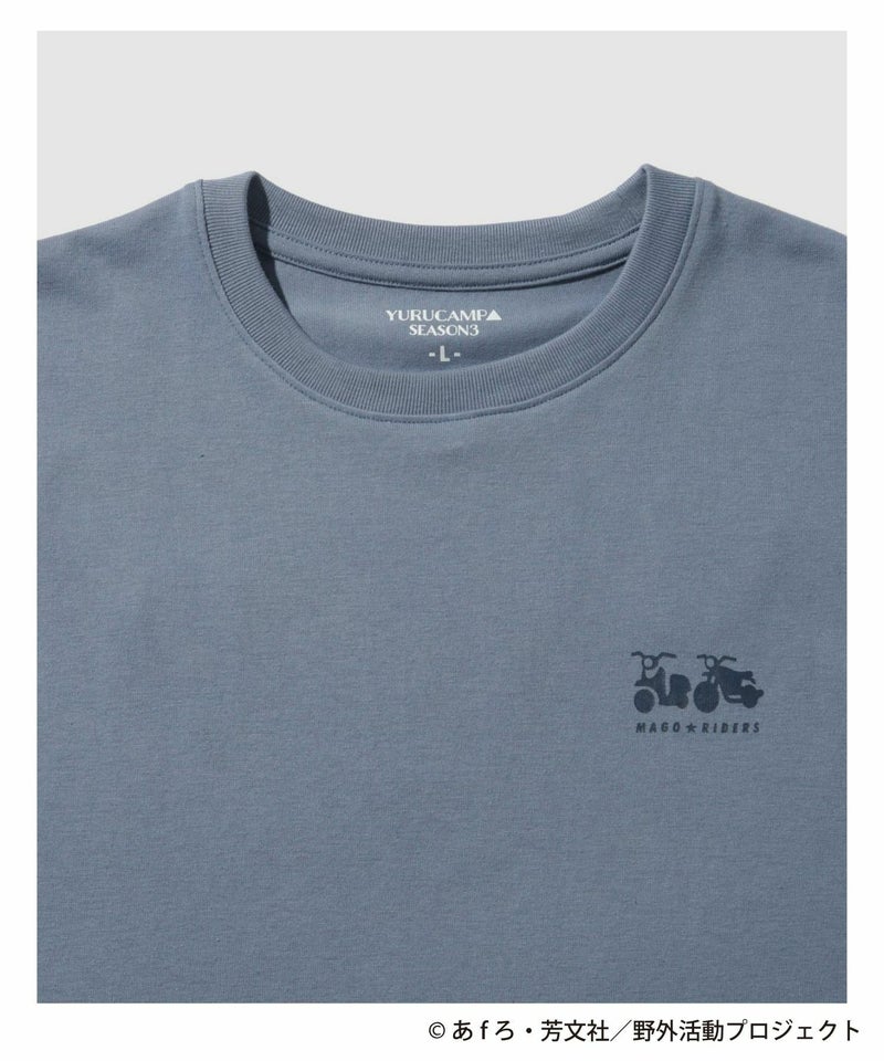 『ゆるキャン△ SEASON３』 バックプリントTシャツ ブルー メンズ メール便 対応商品商品画像-3