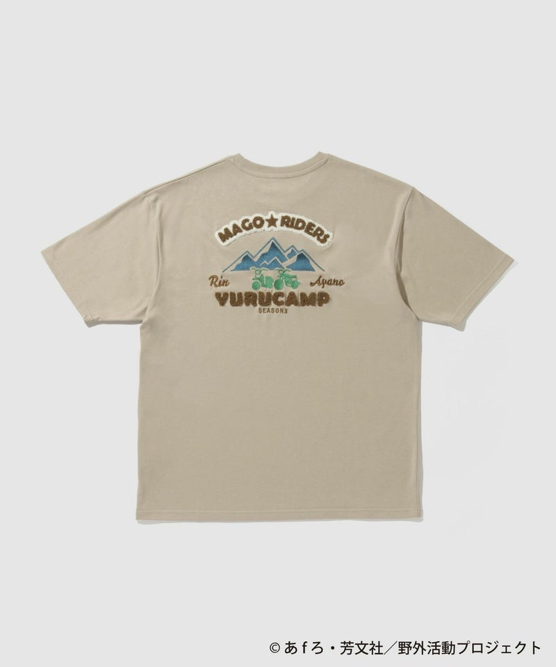 『ゆるキャン△ SEASON３』 バックプリントTシャツ ベージュ メンズ メール便 対応商品商品画像-1