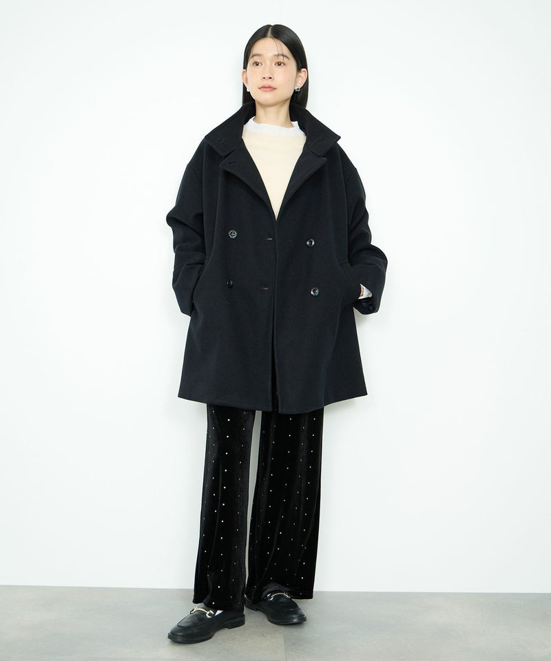 Idnes スタンドカラーミドルコート レディース商品画像-9