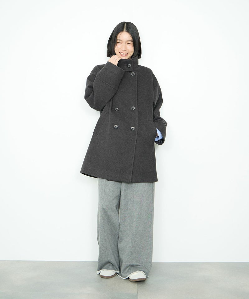 Idnes スタンドカラーミドルコート レディース商品画像-12