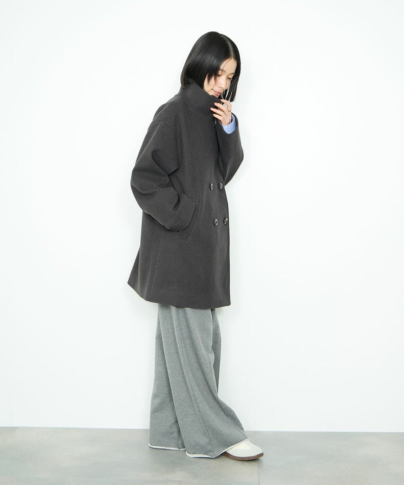 Idnes スタンドカラーミドルコート レディース商品画像-13