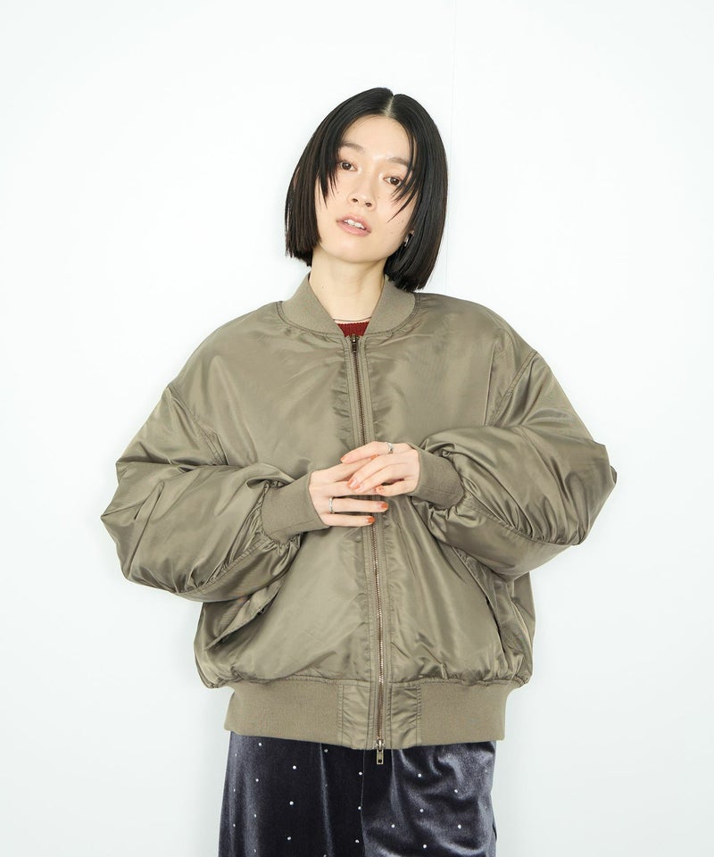 Idnes 中綿MA-1タイプジャケット レディース商品画像-1