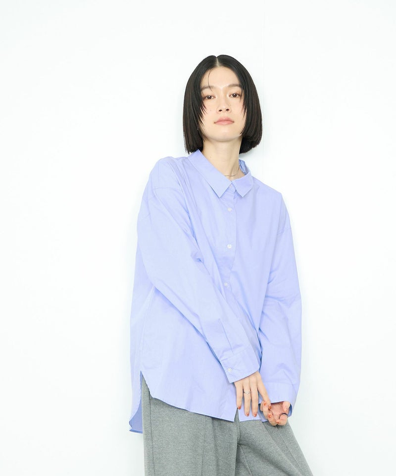 Idnes レギュラーカラーオーバーサイズシャツ レディース商品画像-2