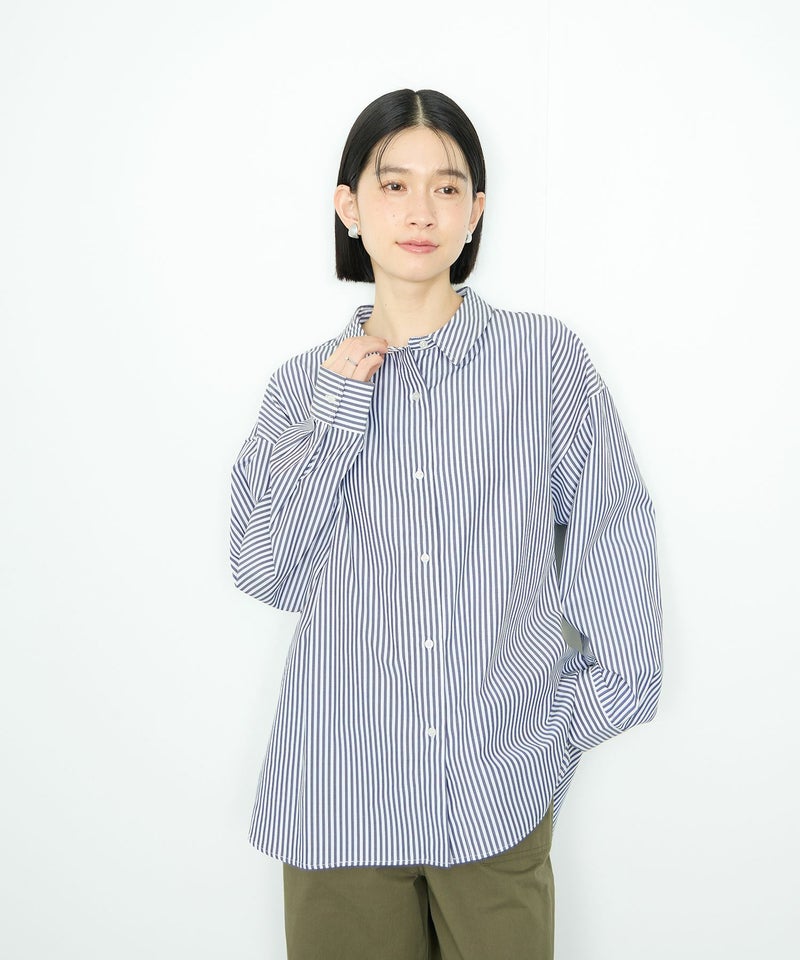 Idnes レギュラーカラーオーバーサイズシャツ レディース商品画像-3