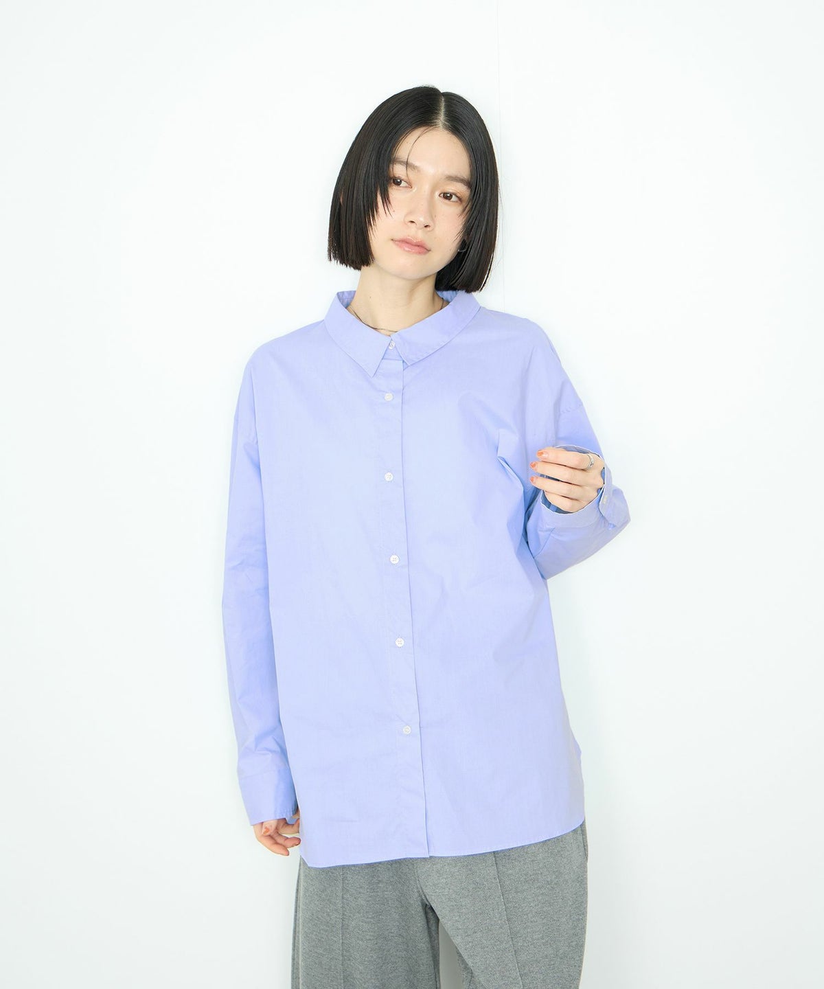 Idnes レギュラーカラーオーバーサイズシャツ レディースIdnes レギュラーカラーオーバーサイズシャツ レディース