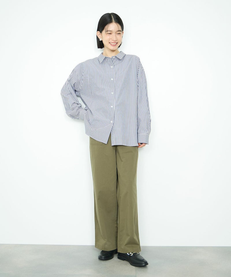 Idnes  レギュラーカラーオーバーサイズシャツ レディース商品画像-13