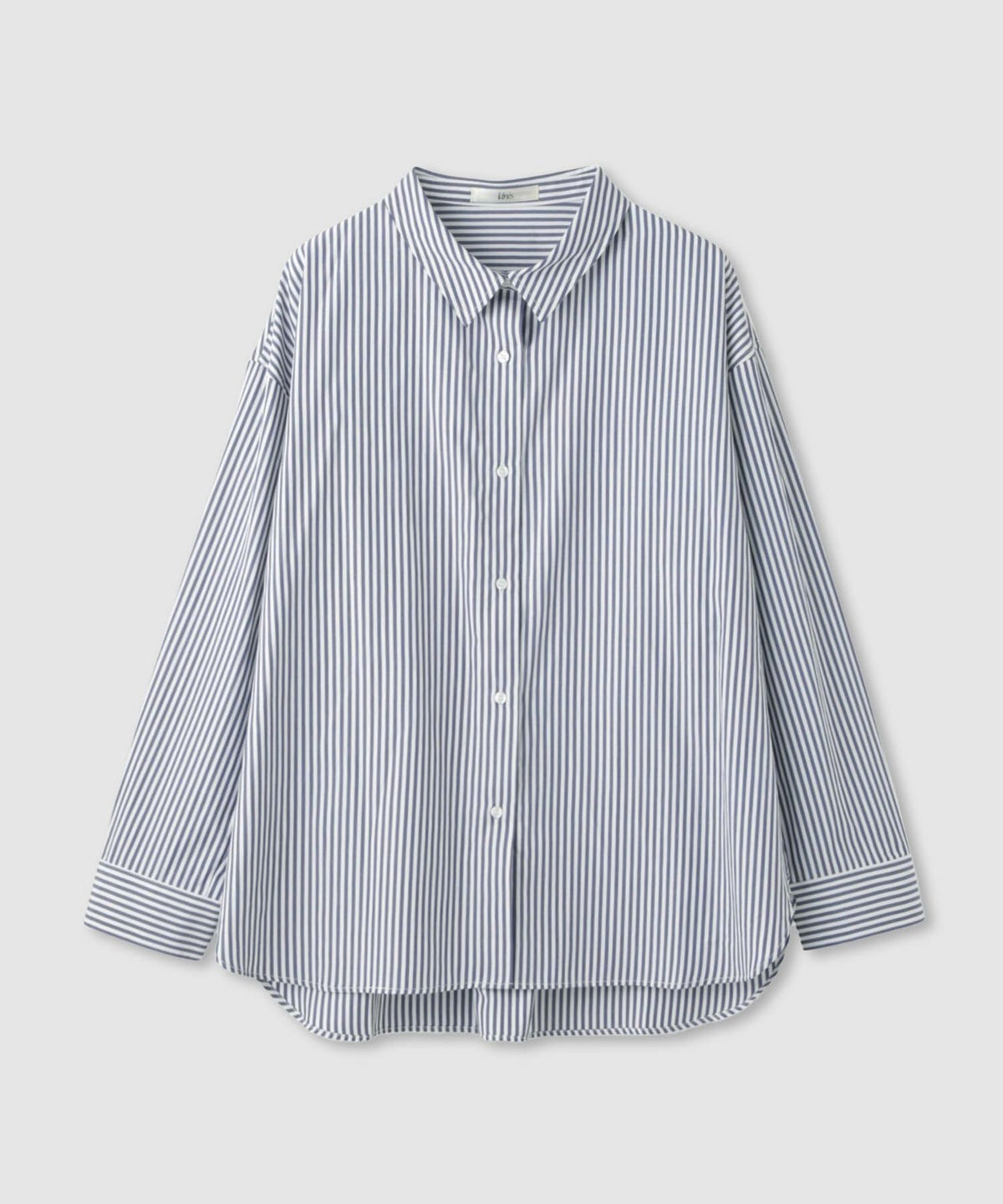 Idnes レギュラーカラーオーバーサイズシャツ レディース