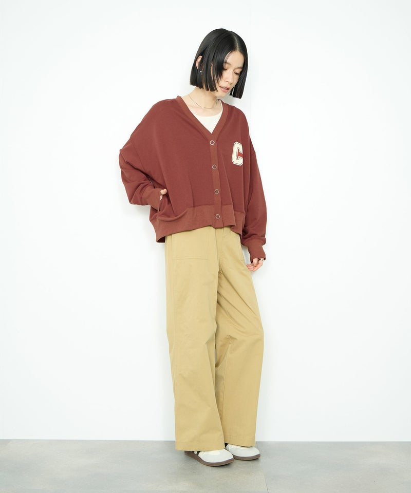 Idnes  ロゴスウェットカーディガン レディース商品画像-8