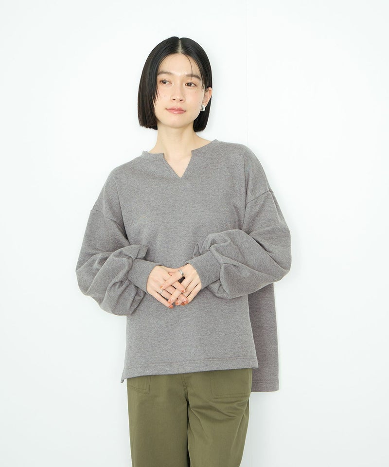 Idnes  スウェットVネックプルオーバー レディース商品画像-2