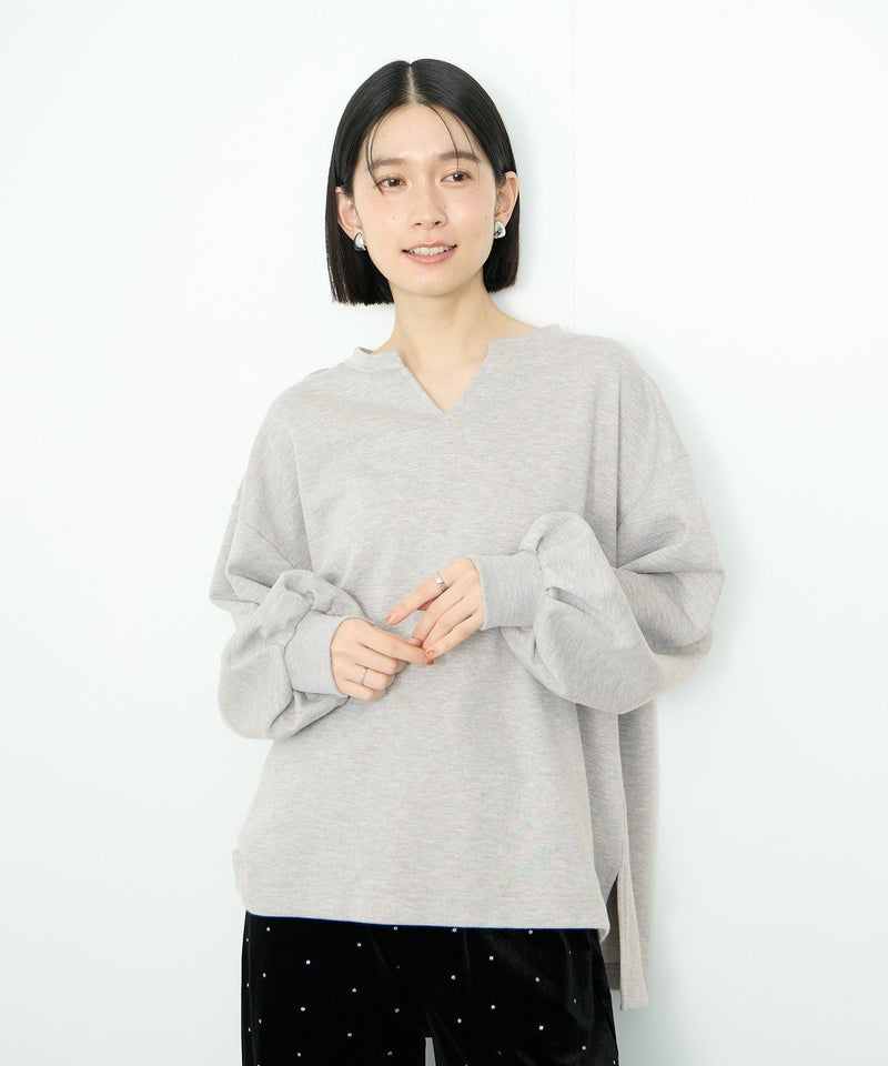 Idnes スウェットVネックプルオーバー レディース商品画像-4