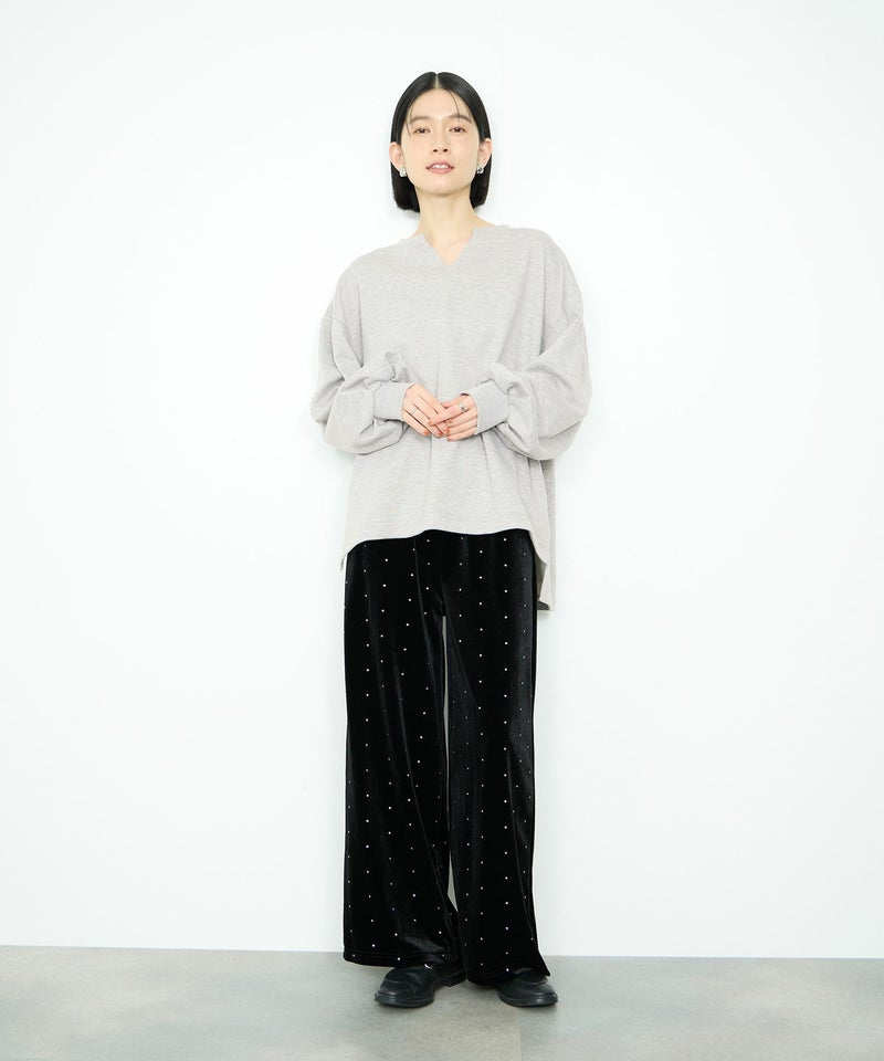 Idnes スウェットVネックプルオーバー レディース商品画像-7