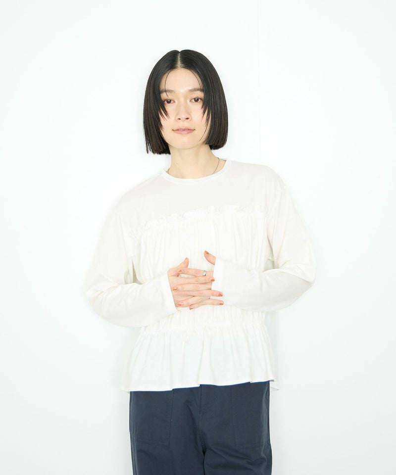 Idnes シャーリングギャザープルオーバー レディース メール便 対応商品商品画像-7