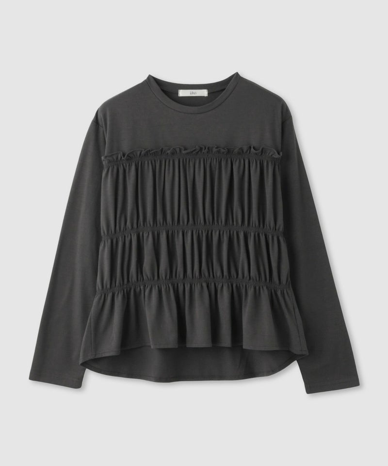 Idnes シャーリングギャザープルオーバー レディース メール便 対応商品商品画像-13