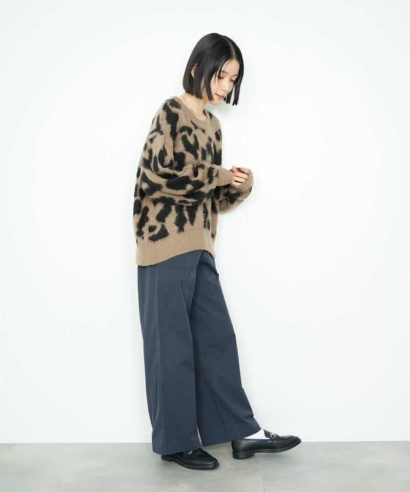 Idnes レオパードニットプルオーバー レディース商品画像-7