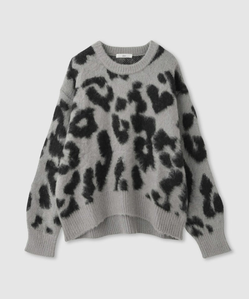 Idnes レオパードニットプルオーバー レディース商品画像-13