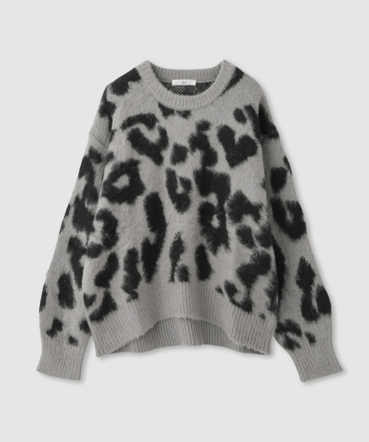  Idnes レオパードニットプルオーバー レディース