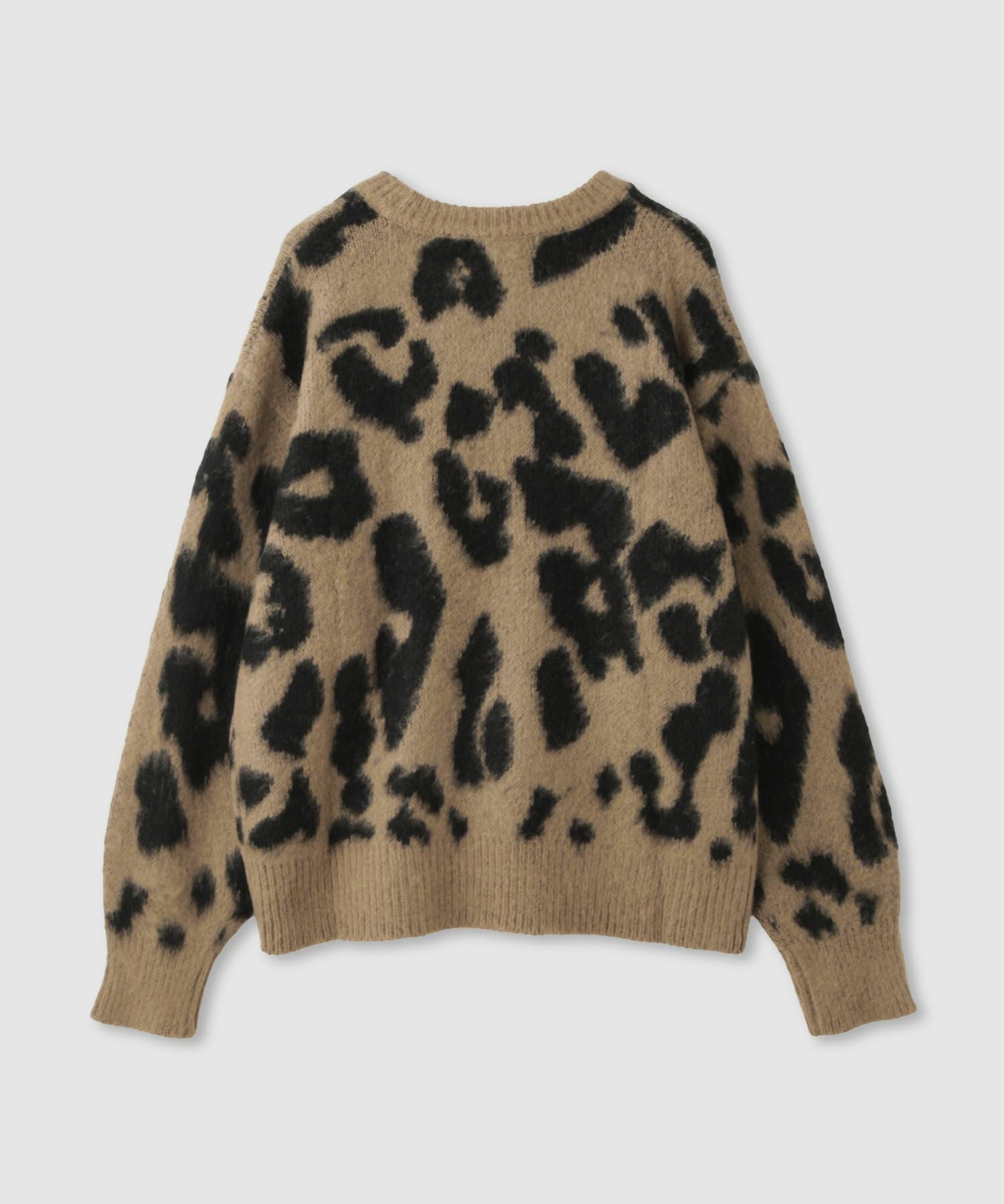 Idnes レオパードニットプルオーバー レディース