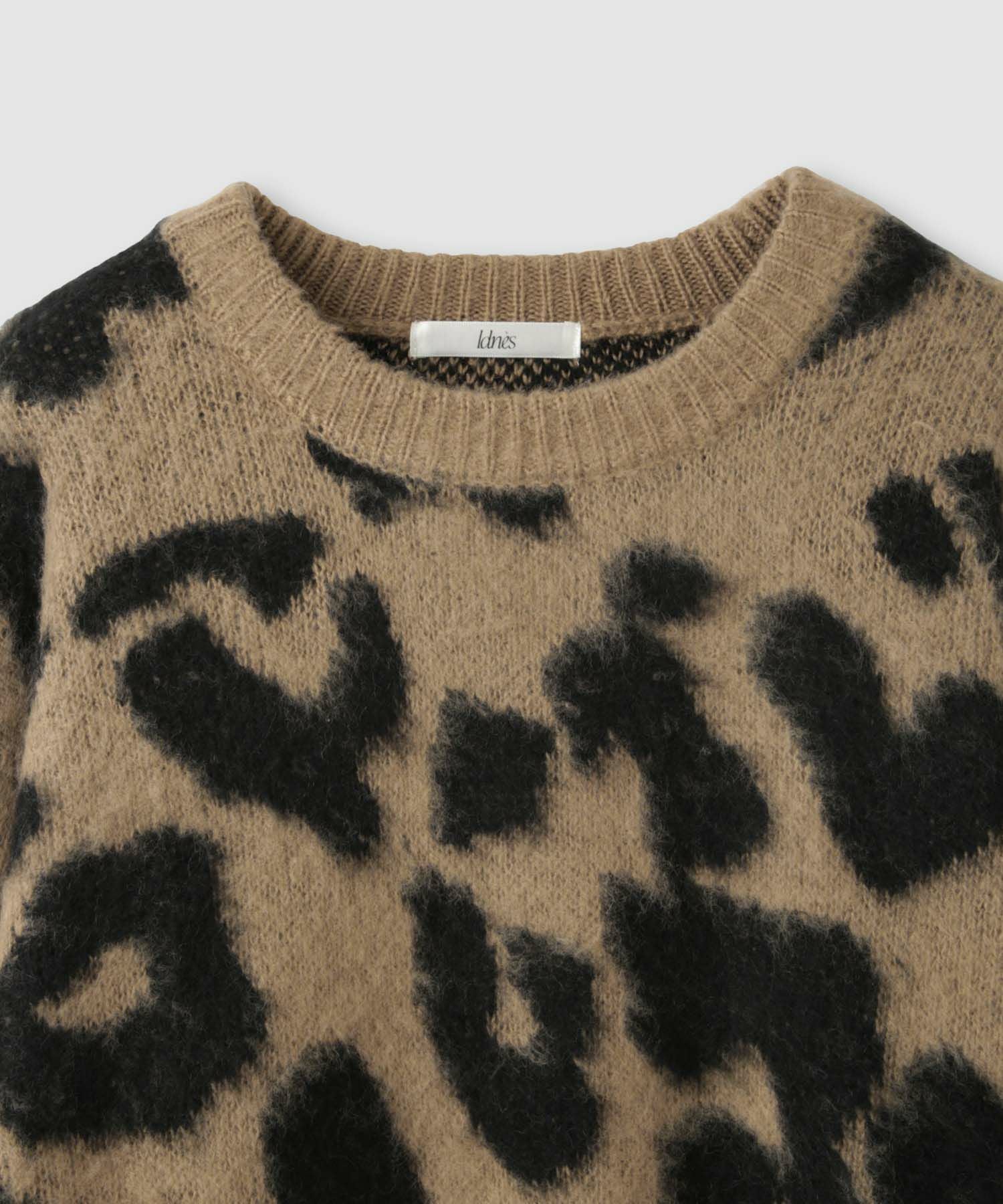 今季❤︎レオパードニット(期間限定出品) Shoowtime（ショウタイム） セーター ニット Leopard print zip-up