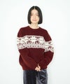 Idnes 雪柄シャギーニット レディース商品サムネイル-1