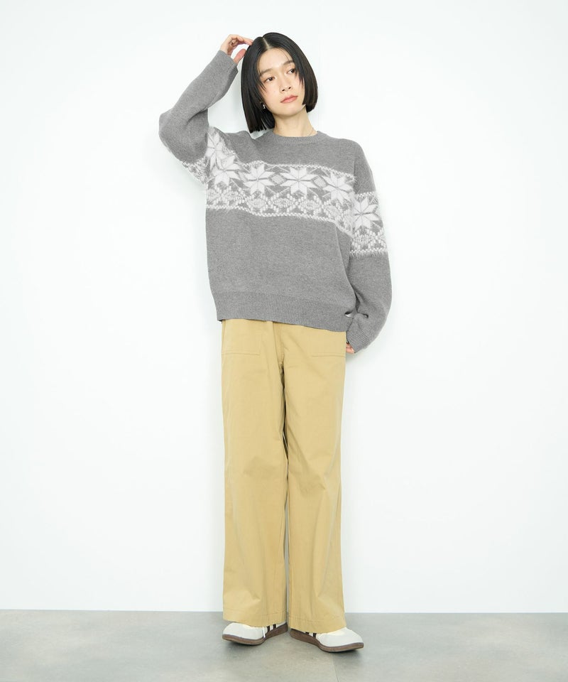Idnes 雪柄シャギーニット レディース商品画像-11