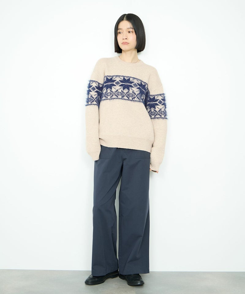 Idnes 雪柄シャギーニット レディース商品画像-14