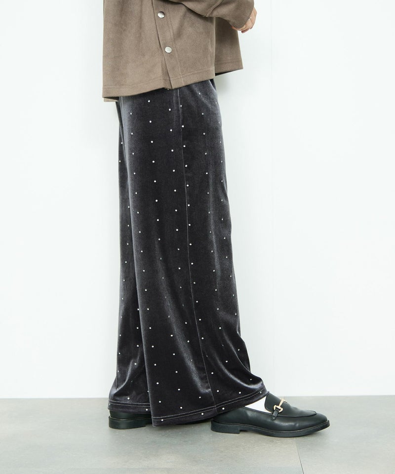 Idnes ベロアドットパンツ レディース商品画像-4