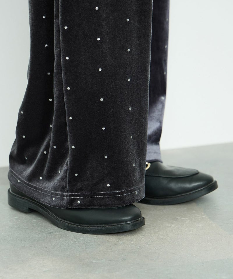 Idnes  ベロアドットパンツ レディース商品画像-6