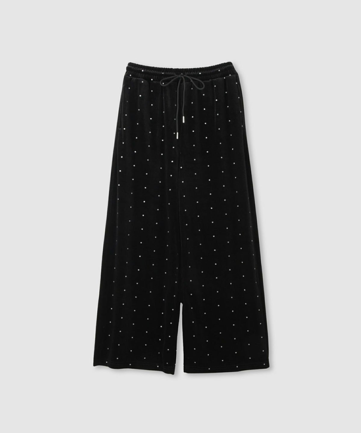 Idnes ベロアドットパンツ レディース