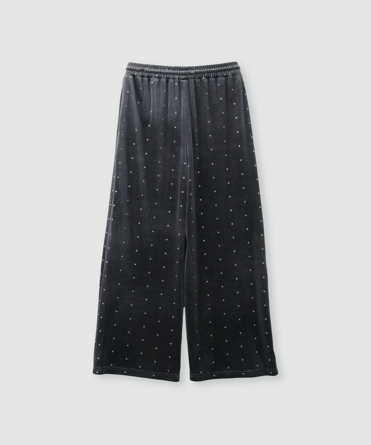 Idnes ベロアドットパンツ レディース