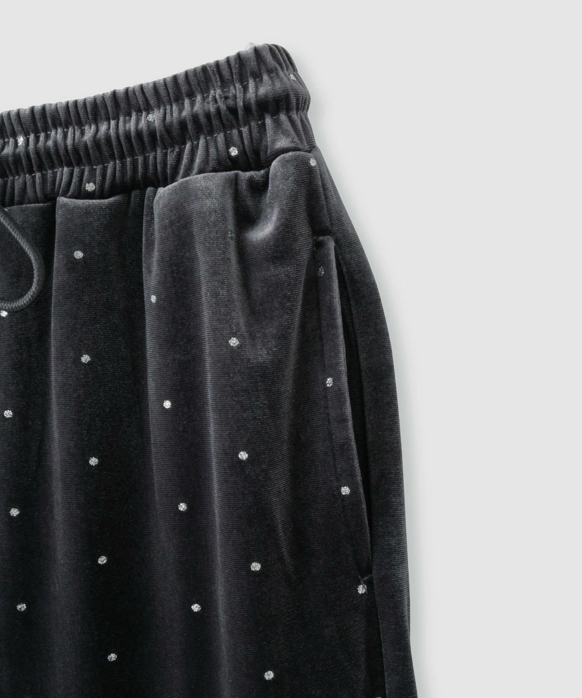 Idnes ベロアドットパンツ レディース