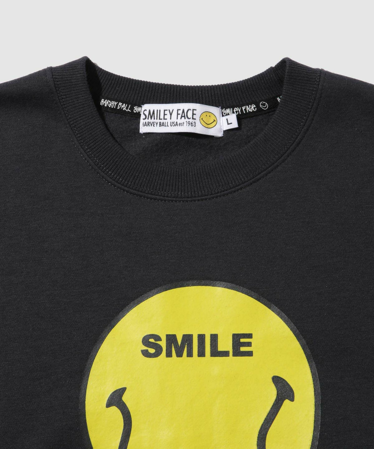 スマイリーフェイス プリントトレーナー メンズ