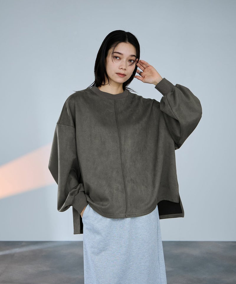 milli de l'air ポンチ素材スエードライクプルオーバー レディース商品画像-1