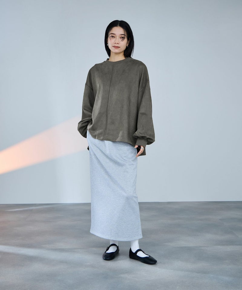 milli de l'air  ポンチ素材スエードライクプルオーバー レディース商品画像-5