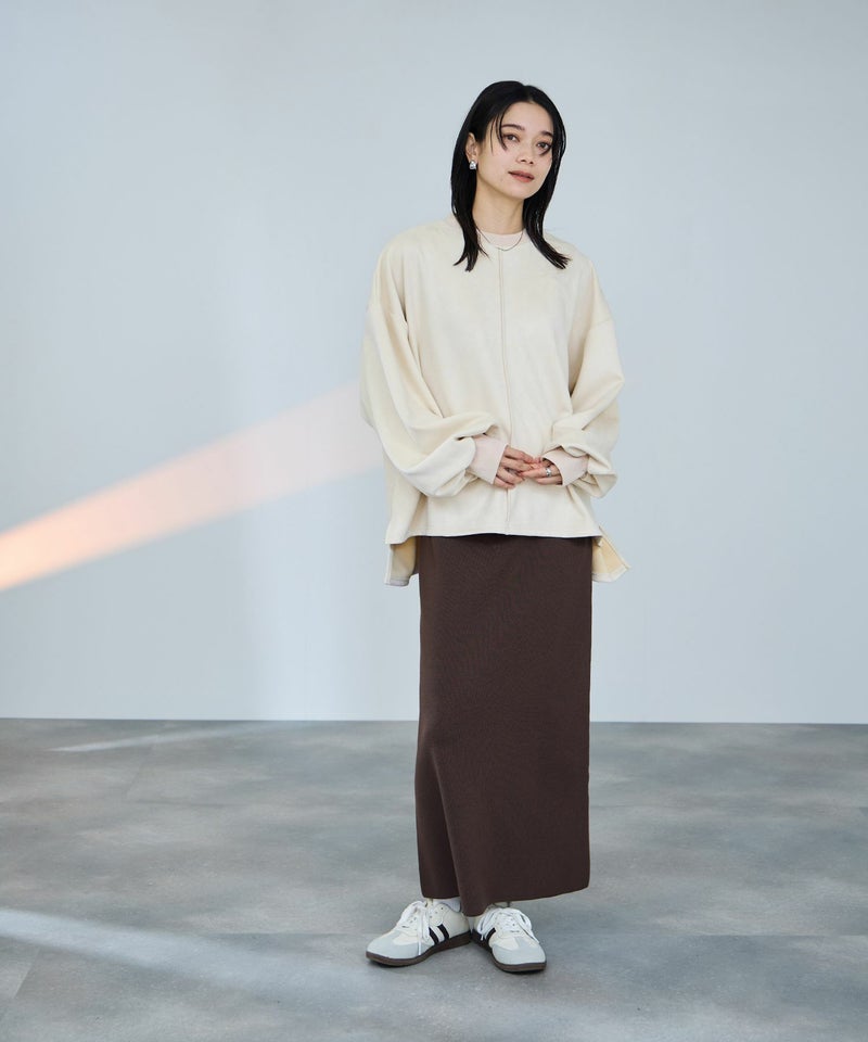 milli de l'air ポンチ素材スエードライクプルオーバー レディース商品画像-8