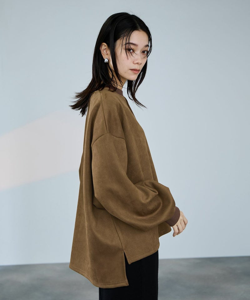 milli de l'air  ポンチ素材スエードライクプルオーバー レディース商品画像-10