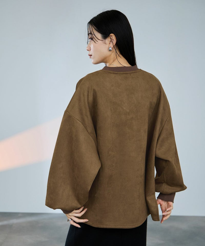 milli de l'air ポンチ素材スエードライクプルオーバー レディース商品画像-11