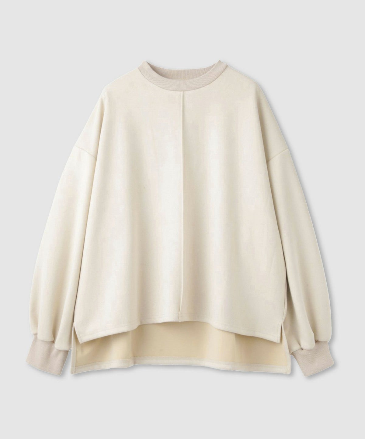 milli de l'air ポンチ素材スエードライクプルオーバー レディース