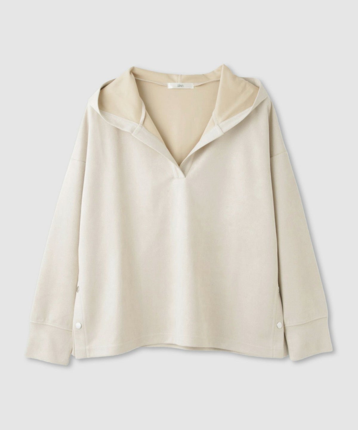 Idnes スエードライク起毛パーカー レディース