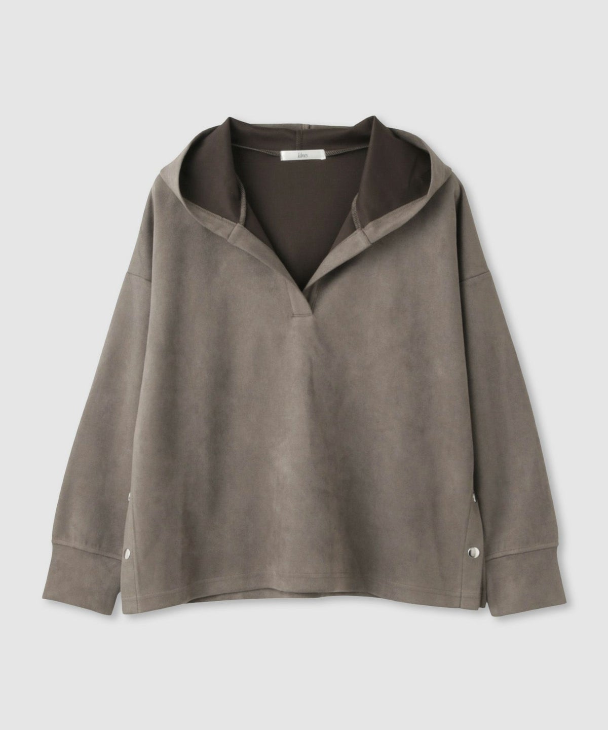 Idnes スエードライク起毛パーカー レディース