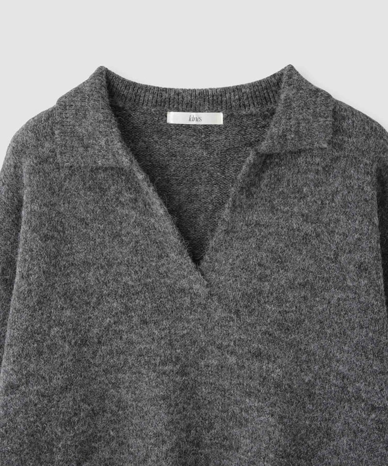 [期間限定knit]Idnes  スキッパーポロニット レディース商品画像-14