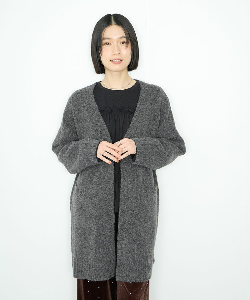 [期間限定knit]Idnes  ロングニットカーディガン レディース商品画像-1