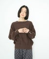 [期間限定knit]Idnes  横リブパールボタンニット レディース商品サムネイル-1