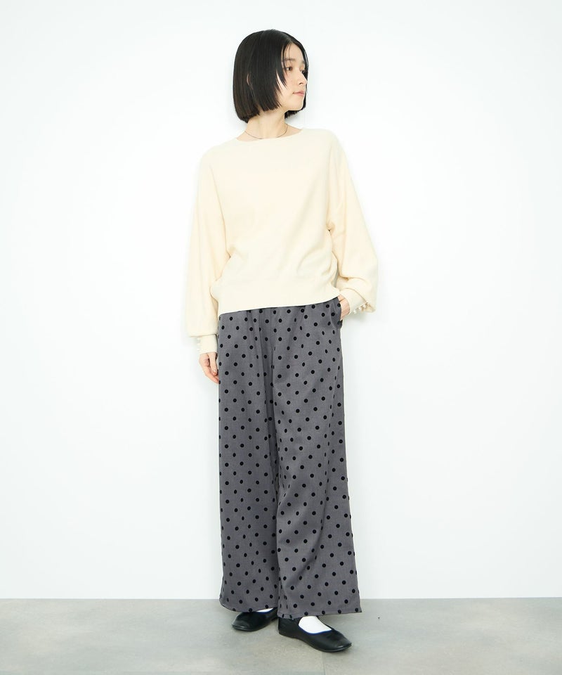 Idnes 横リブパールボタンニット レディース商品画像-12