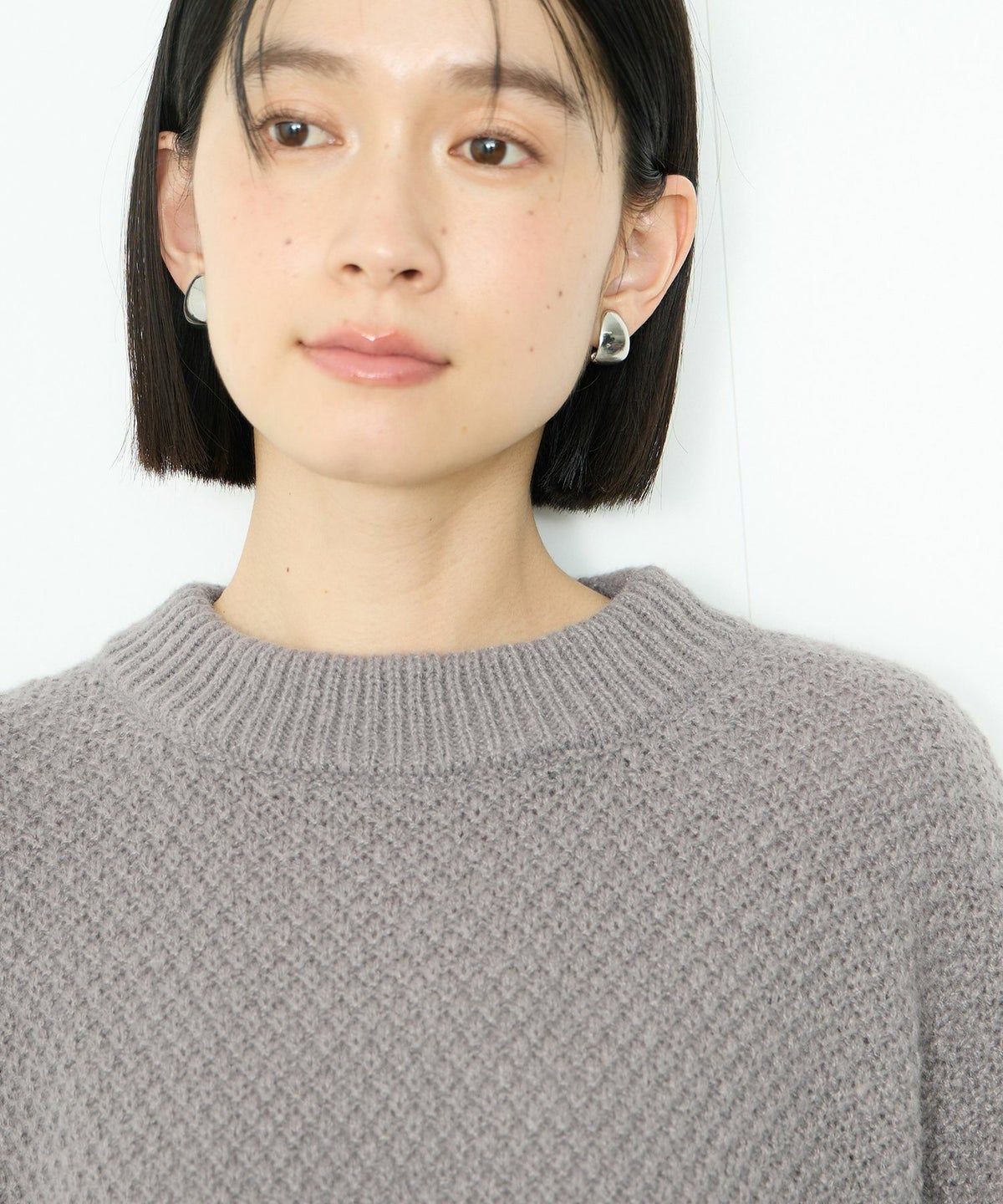  Idnes シャツレイヤードニット レディース