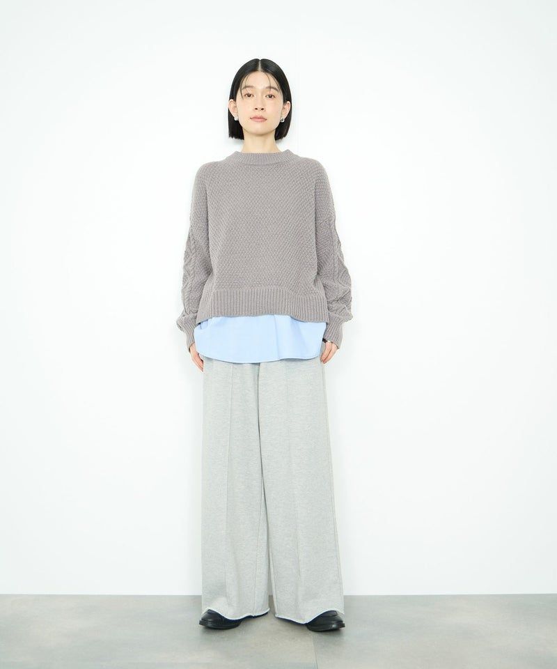 Idnes シャツレイヤードニット レディース商品画像-8